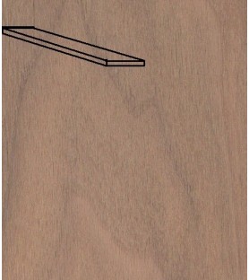 Confezione di impiallacciatura Hickory 0,6 x 6 x 1000 mm (20 pz.)