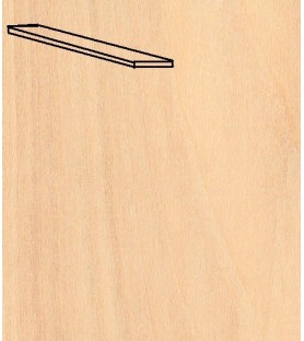 Basswood Veneer Pack 0.6 x 4 x 1000 mm (25 Pcs.)