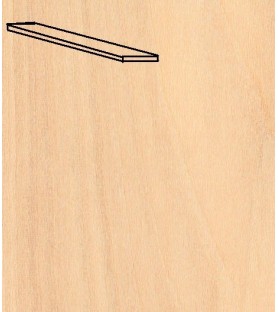 Pakiet forniru z drewna basowego 0,6 x 4 x 1000 mm (25 szt.)