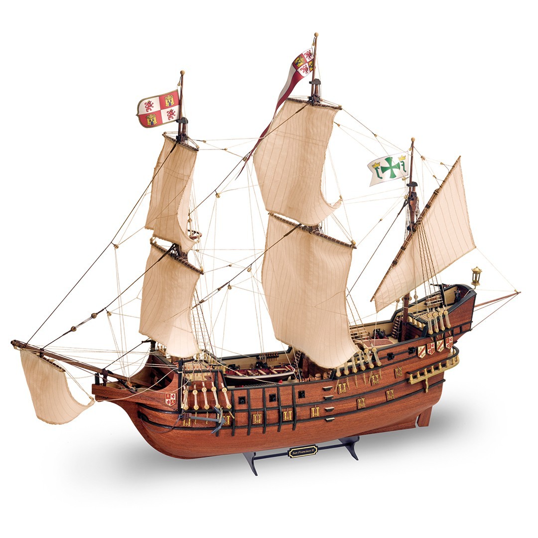 美しい San Galleon Spanish Francisco 1:90 at Model Ship Wooden II. グラス・カップ・酒器