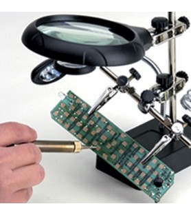 BRACCIO ARTICOLATO CON LENTE D'INGRANDIMENTO CON 5 LED NUOVO 2