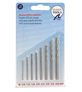 Set of 8 HSS and Cobalt Drill Bits