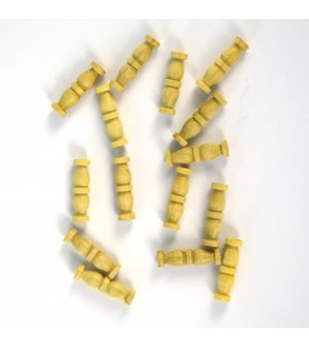 Podwójna kolumna z bukszpanu 12 mm (15 sztuk) do modelowania statków