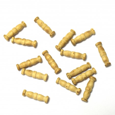 Colonna doppia in bosso 15 mm (15 pezzi) per modellismo navale
