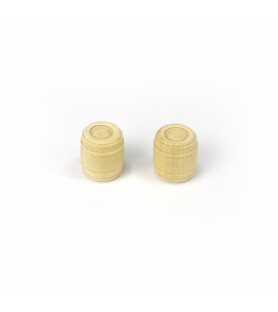 Tonneau en Bois de Buis 18 mm (2 Unités) pour Modélisme Naval