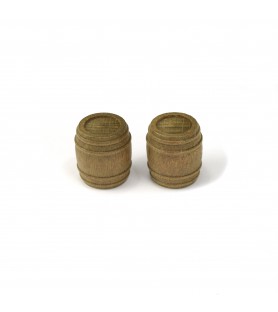 Tonneau en Bois de Noyer 18 mm (2 Unités) pour Modélisme Naval