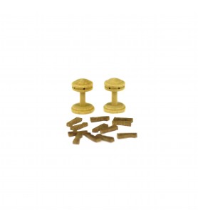 Capstan Vertical Shape z drewna bukowego 15 mm (2 sztuki) i Capstan Whelps z orzecha włoskiego