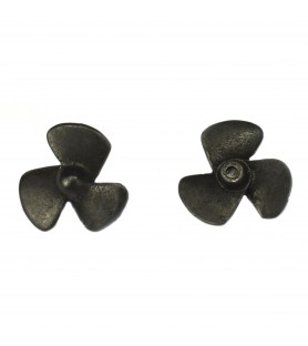 Propellers with 3 Blades in Metal 24 mm (2 Units) for Ship Modeling