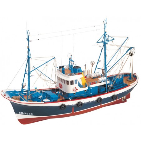 Thonier Marina II 1:50. Maquette Bateau de Pêche en Bois 1