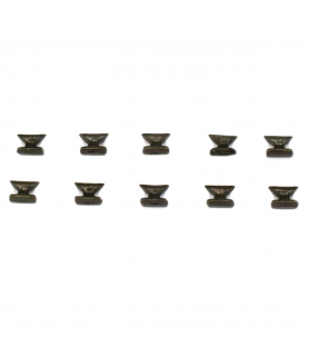 Czarny metalowy łącznik 7 mm (10 sztuk)