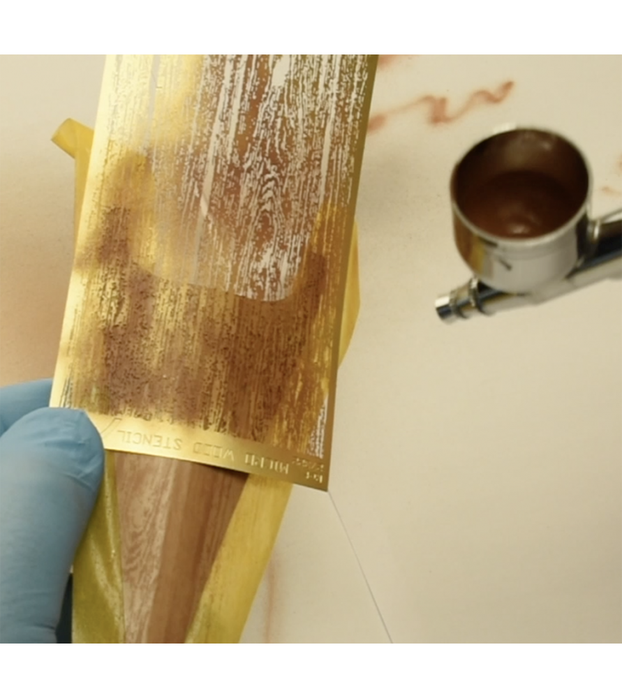 Mikroschablone für Airbrush-Holzsimulation