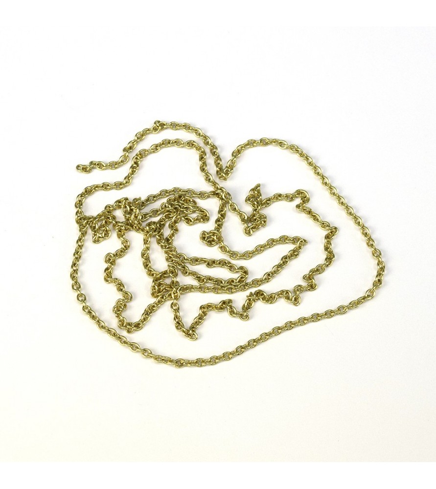 Messing ketting 2 mm (1 m) voor scheepsmodelbouw