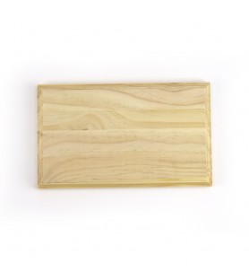 Massief grenen houten standaard met rechthoekige vorm (300x180mm)