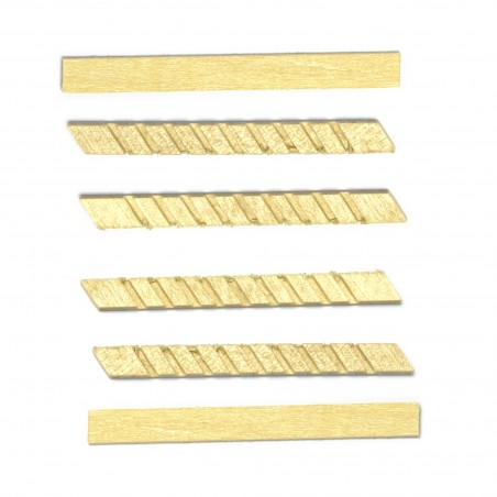 Scale in legno di tiglio per 6 gradini (4 traverse / 2 scale) per modellismo navale