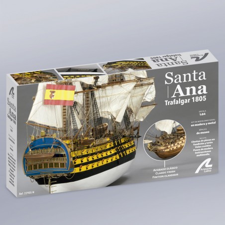 Navire de Ligne Santa Ana 1:84. Maquette de Bateau en Bois 30