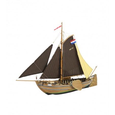 Barco de pesca Botter 1:35. Modelo de barco de pesca em madeira 1
