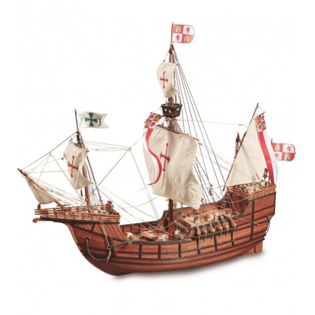 Caravela Santa Maria 1:65. Modelo de navio em madeira 1
