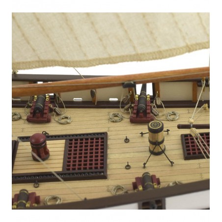 Goélette Américaine Harvey 1:60. Maquette Bateau en Bois 13