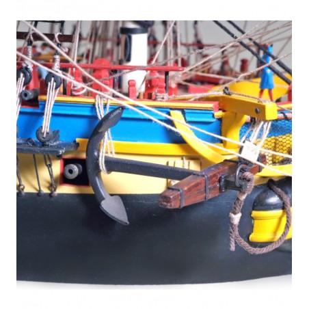 Fragata Hermione La Fayette 1/89. Modelo de navio em madeira
