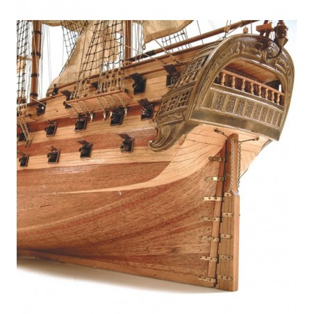 Navire en Ligne San Juan Nepomuceno 1:90. Maquette Bateau en Bois 4