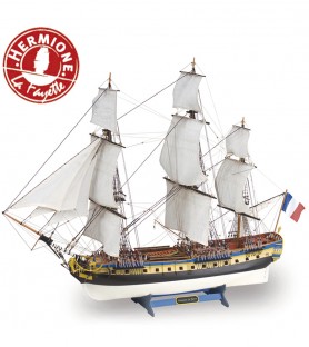 Fregata Hermione La Fayette. drewniany model statku w skali 1:89