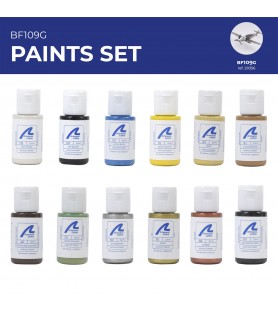 Paints Set for Airplane Model: Fighter Messerschmitt BF109G