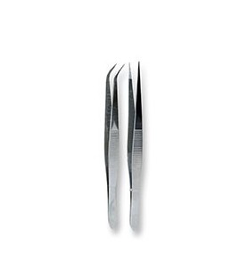 Set of 2 Straight & Curved Fastening Tweezers