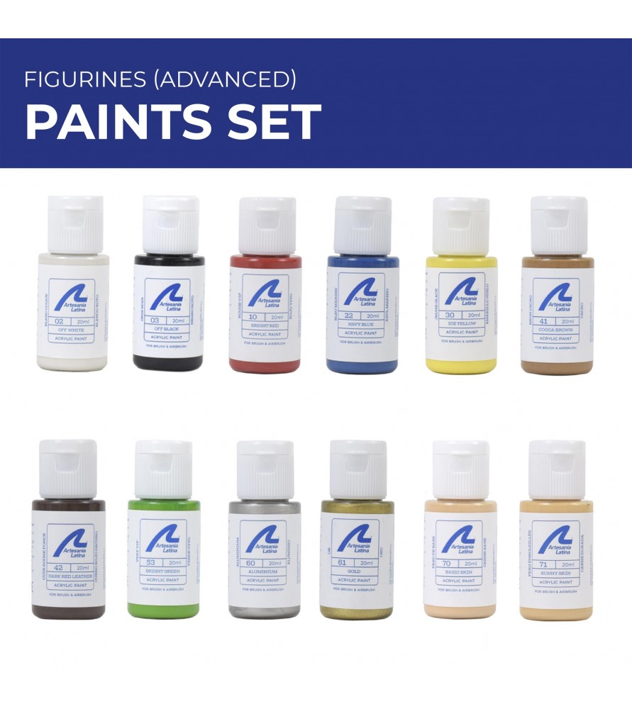 Ensemble Avancé de Peintures Acryliques pour Figurines