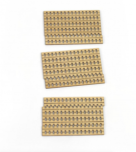 Grating in Birch Wood 55 mm (30 Units) for Ship Modeling