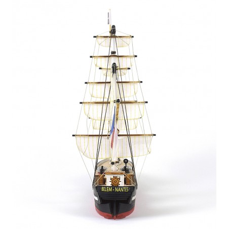 Easy Kit French Training Ship Belem 1:160. Wooden Model Ship with Paints & Accessories 4