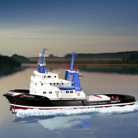 Remorqueur Atlantic 1:50. Maquette Bateau Navigable en Bois et ABS (Prêt R / C) 2