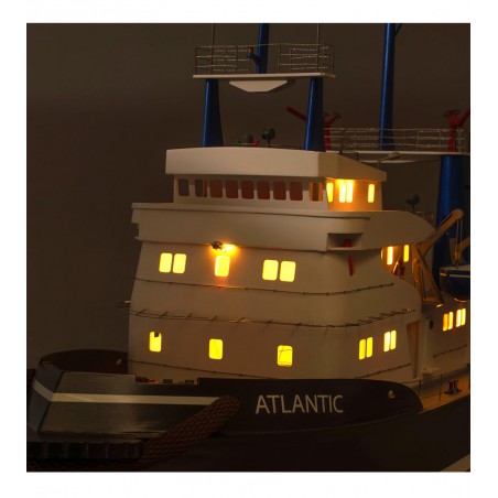 Tugboat Atlantic. 1:50 Wooden & ABS Navigable Model Ship Kit (Fit for R/C) 40