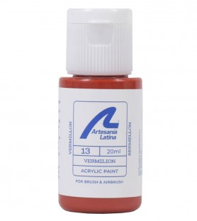 Pintura al Agua: Bermellón (20 ml) 2