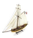 Modelo de navio em madeira. Cortador Corsário Le Renard 1:50