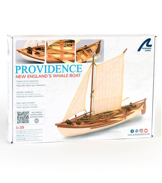 Baleniera Providence 1:25. Modello di barca da pesca in legno 8