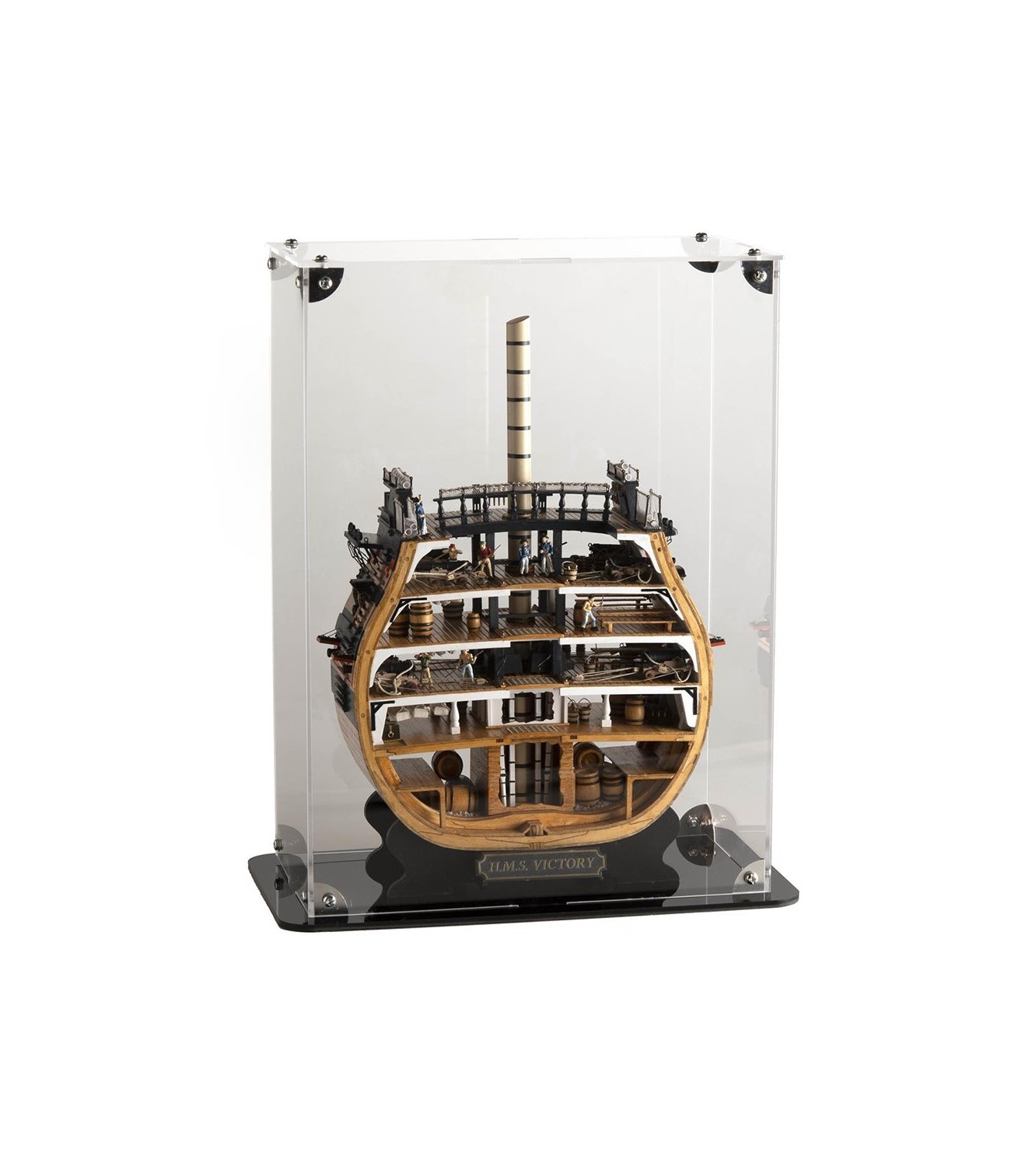 Sectie Schip van de Linie HMS Victory. Houten scheepsmodel.
