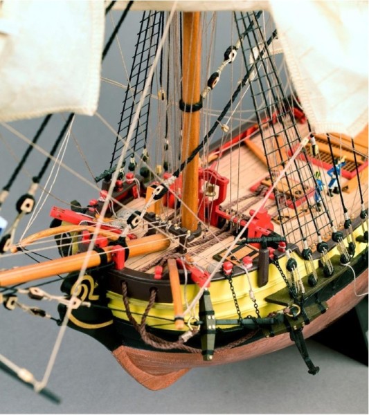 Nowy uzbrojony drewniany model statku BERGANTIN HMS Supply 1:50