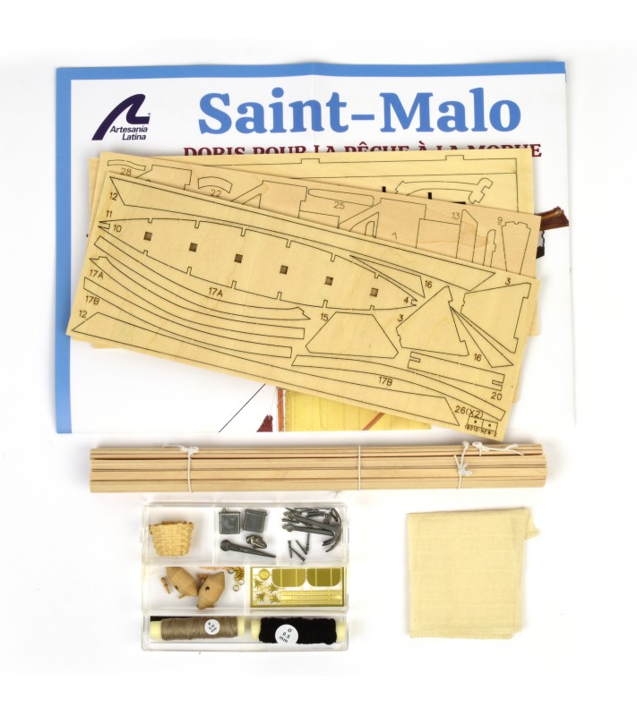 Doris Saint Malo 1:20. modelo de barco de pesca em madeira 2 2
