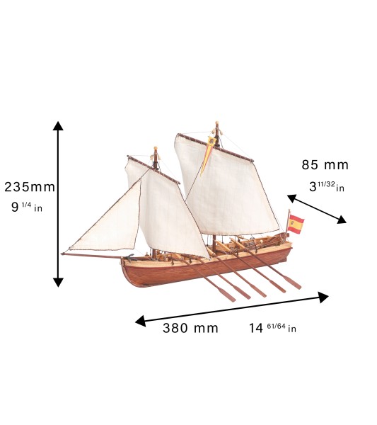Kapitánova loď Santisima Trinidad. stavebnice dřevěného modelu lodi v měřítku 1:50