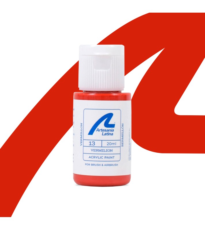 Tinta à base de água: Vermelhão (20 ml)