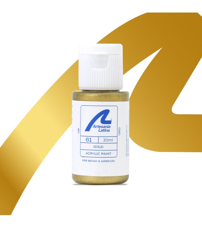 Tinta à base de água: Ouro (20 ml)