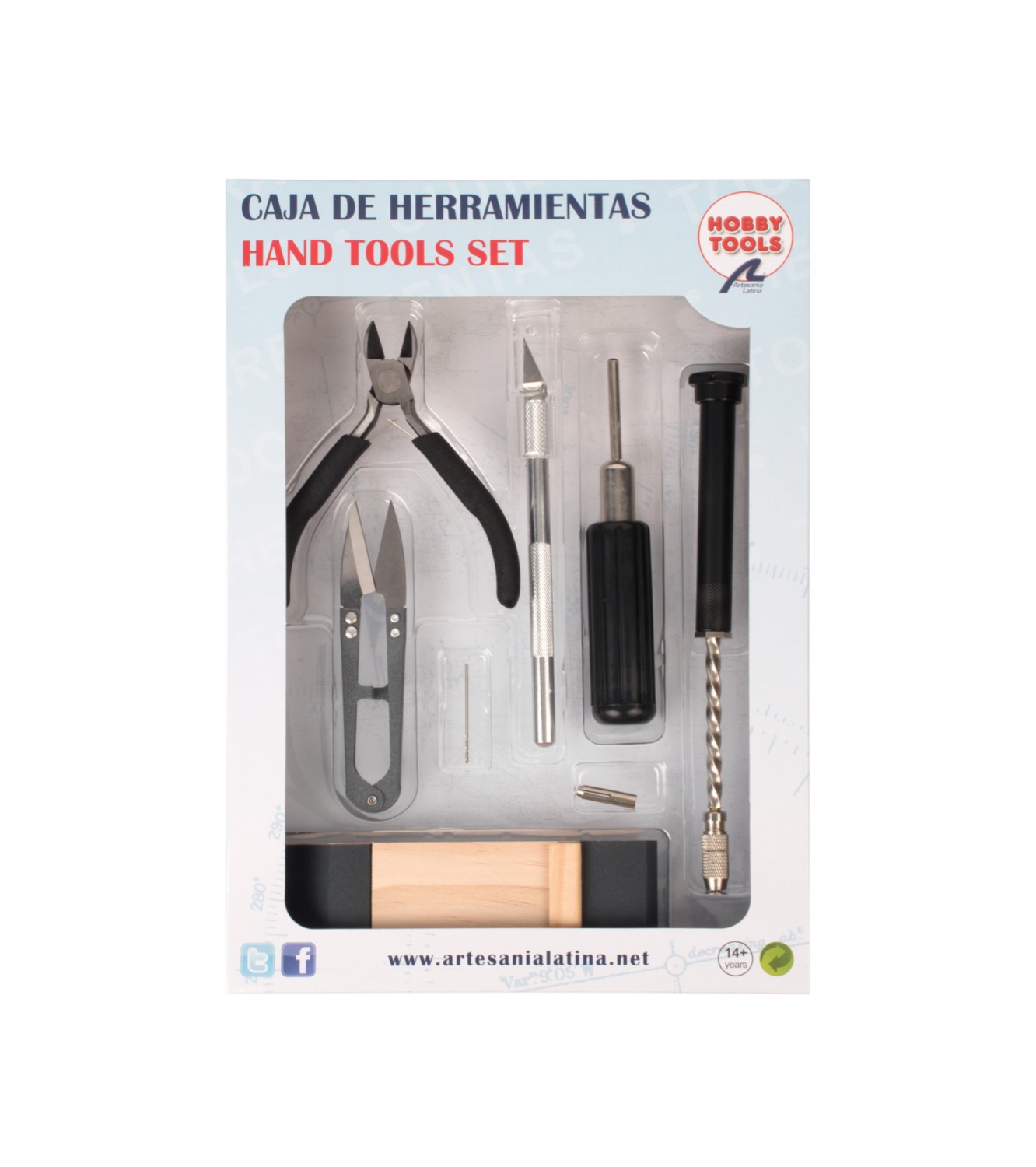 Klei miret Set Nr.2 6 dlg 18cm - Klei gereedschap - Gieten - modelleren - klei