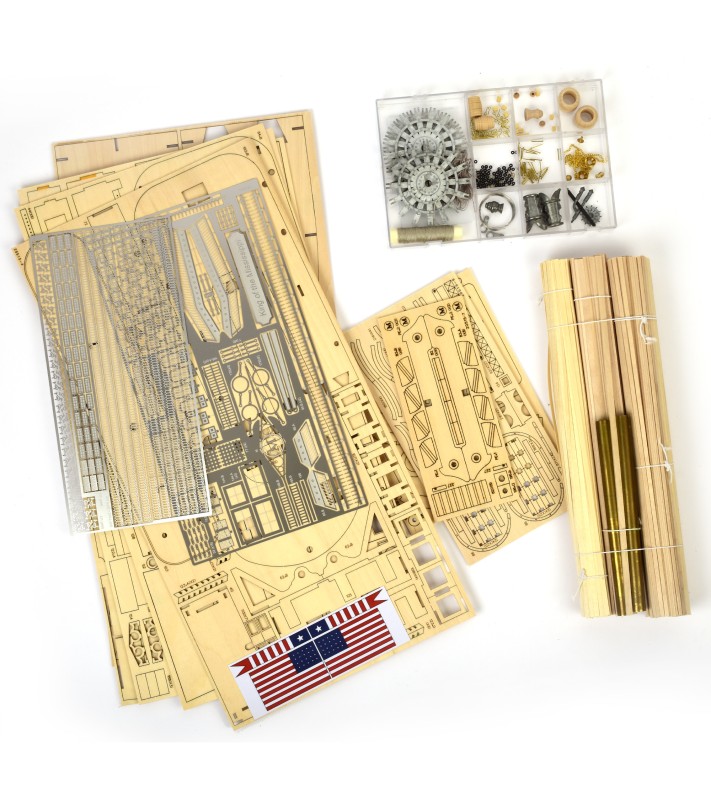 Houten Stoomboot Model. Koning van de Mississippi II 1:80 1 2