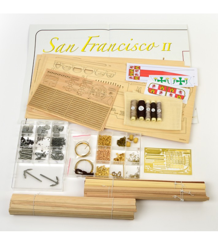 Galion San Francisco II 1:90. Maquette Bateau en Bois 1 2