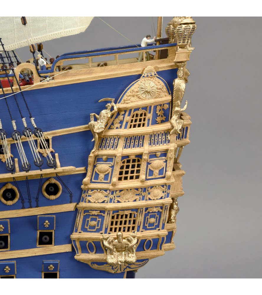 Krigsskib Soleil Royal. modelskibssæt i træ i 1:72