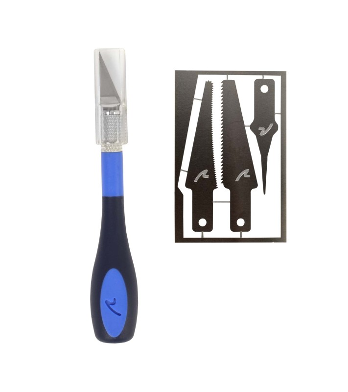 Ergonomic Hobby Knife N5 with 2 Saws & Glue Applicator