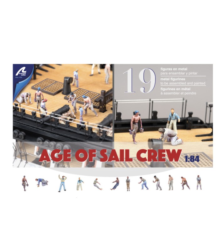 New Set of 19 Metal Figurines for Ships: Sailors (1700-1815)