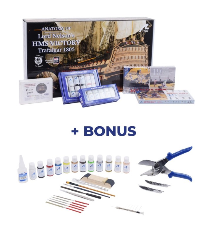 Anatomie HMS Victory. Geschenkpakket met Model, Beeldjes,... 2