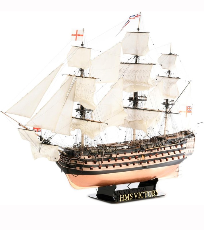 Schwarz-Goldener Methacrylat-Ständer für Modell HMS Victory 2