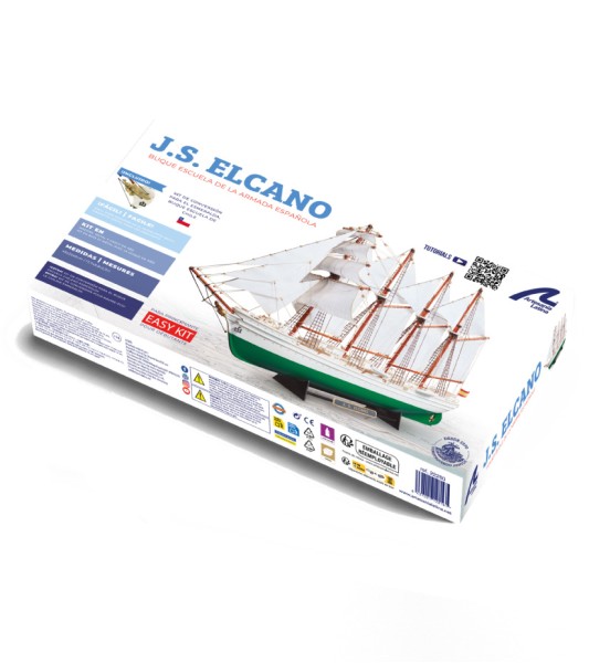 Bateau-école Juan Sebastián Elcano / Esmeralda. Paquet cadeau avec maquette, peinture et outils